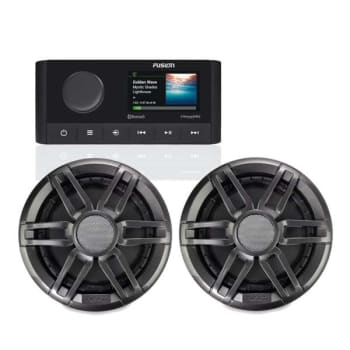 MS-RA210 DSP Colour Marine Stereo ++ XS 6.5 Inch Sports Grey (No LED) Speaker Bundle (010-02250-60)