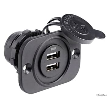 Double USB socket (Black)