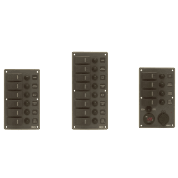 Switch Panels (Sealed Rocker Switches) - 4P Water-resistant with Backlight, Voltmeter and USB Charger