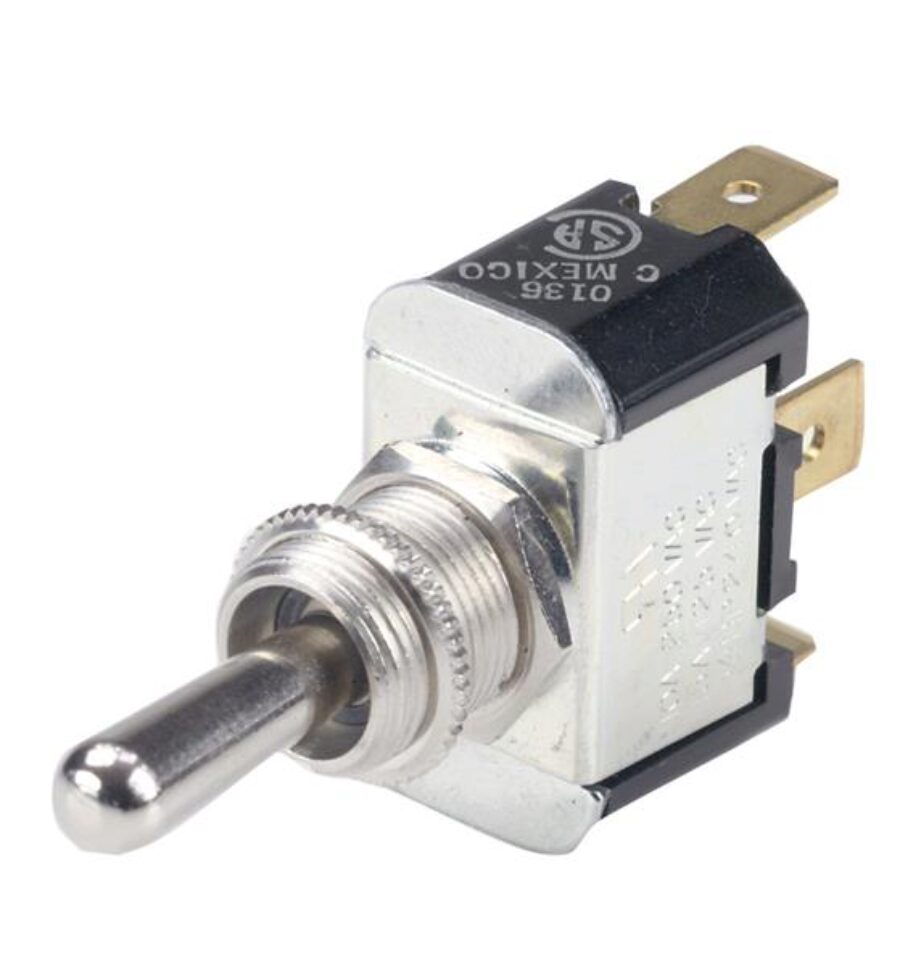 Nickel Pltd Brass Toggle Switch Sp/st On/off (555010)
