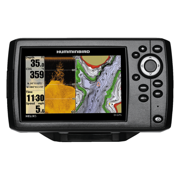 HELIX 5 DI Combo - GPS / Plotter / Sonar - Col - Down Imaging - c/w Dual beam Txd - Temp / Speed - Int GPS (410220-1M)