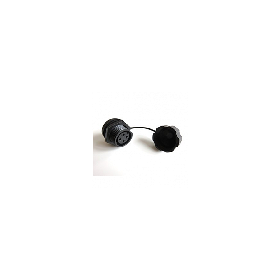 4Pin panel-mount socket with protective cap