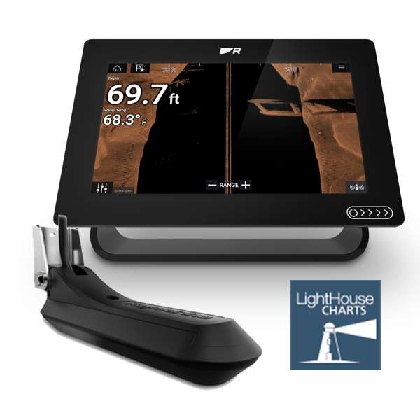 AXIOM+ 9 RV MFD With Integrated RealVision 3D Sonar and RV-100 Transducer And LightHouse Download Chart (E70637-03-202)