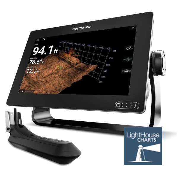 Axiom 9 RV - 9 Inch Display With RealVision Sounder With RV-100 3D TR And LightHouse Download Chart (E70367-03-202)