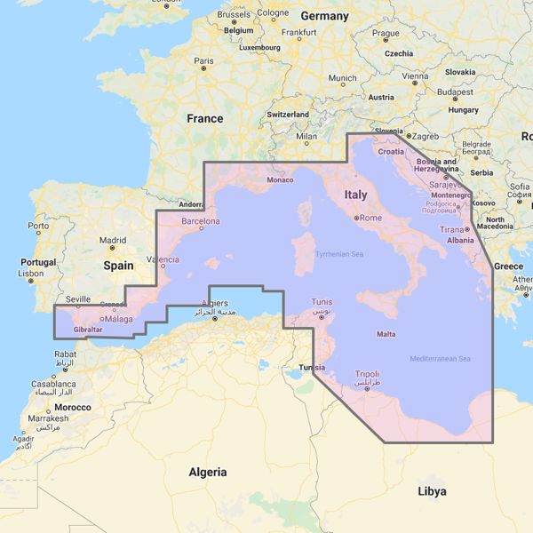 TimeZero C-Map 3D Vector Chart (Wide Area) - South-West European Coasts Unlock (N3DCH2-SWE)