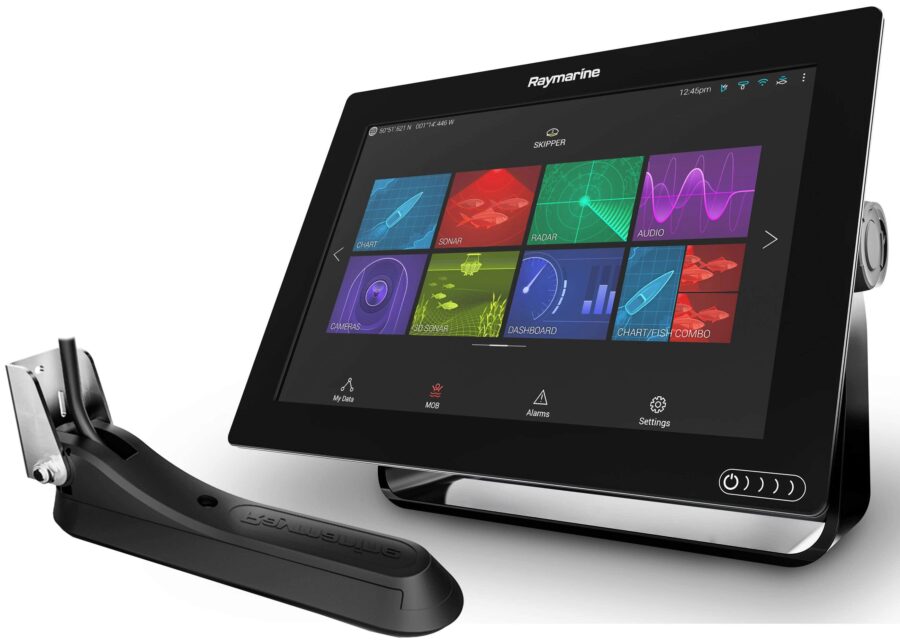 Axiom 12 RV - 12 Inch Multi Function Display With RealVision 600W Sounder With RV-100 3D TR