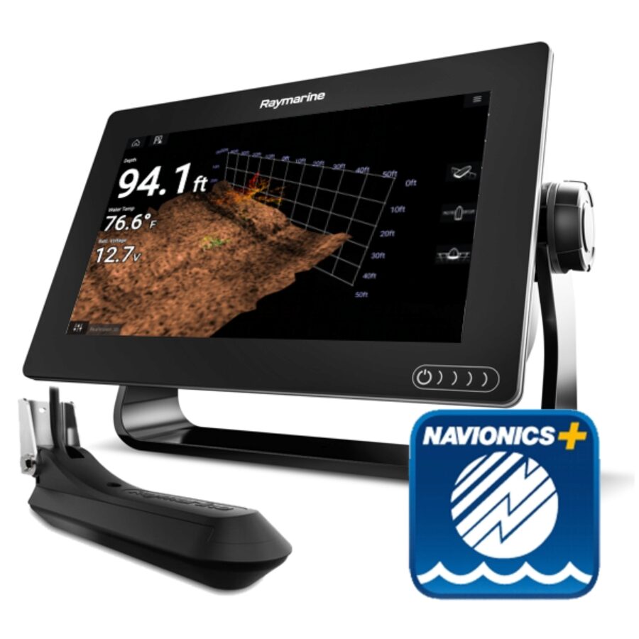 Axiom 9 RV - 9 Inch Multi Function Display With RealVision 600W Sounder With RV-100 3D TR + Sm Nav+ Chart