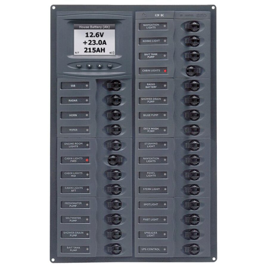 12v Dc Circuit Breaker Panel 28 Way Millennium Vert (M28-DCSM)
