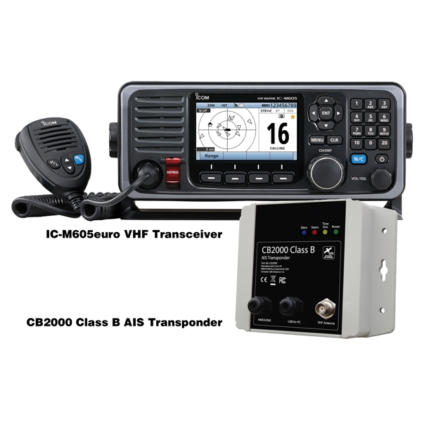 M605 Euro Fixed VHF with CB2000 Class B AIS Add On