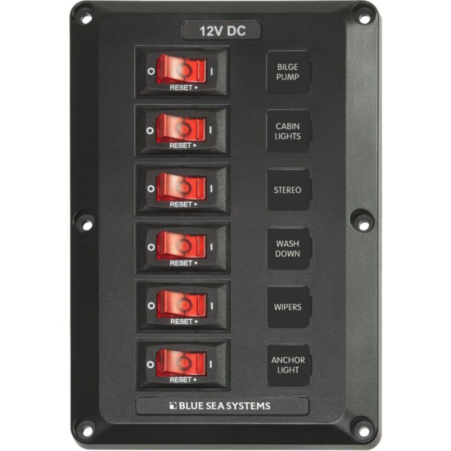 6 Position, BelowDeck Circuit Breaker Panel