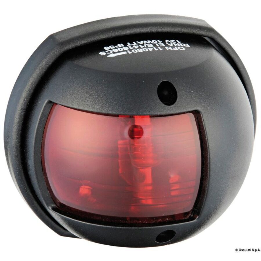 Sphera Design Navigation Lights up to 12 metres, RINA- and NMMA-certified - 112,5u00b0 left red - Black