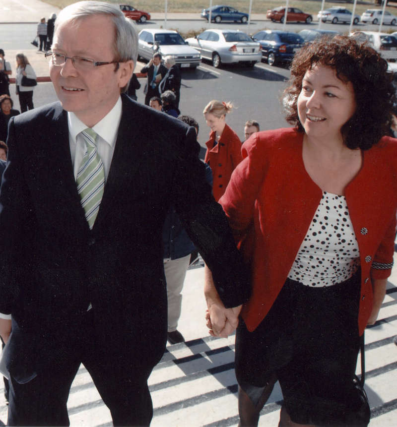 Kevin Rudd and Therese Rein
