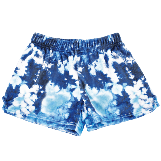 Blue tie dye shorts clearance