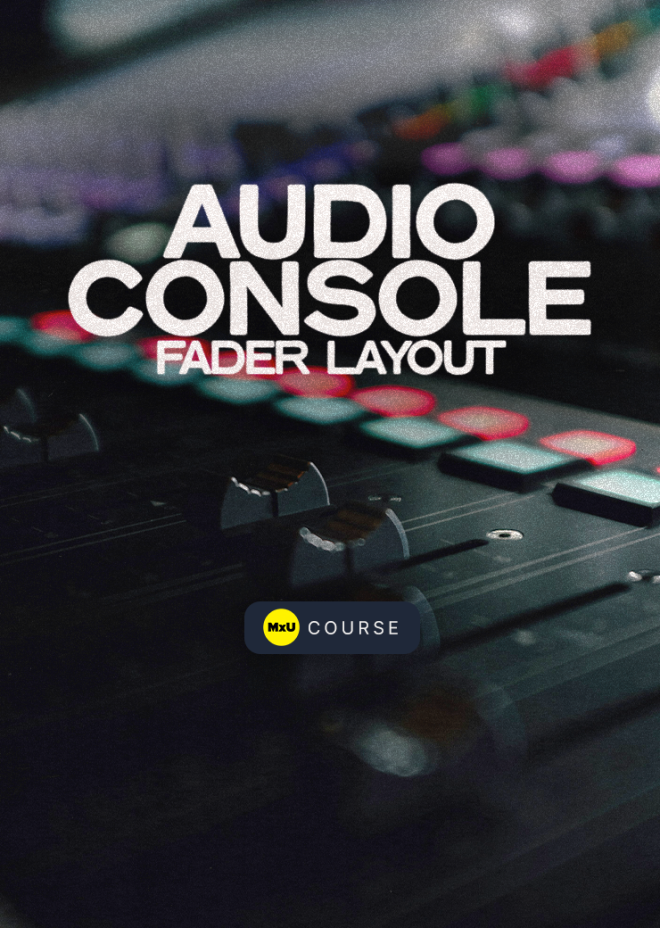 Audio Console Fader Layout