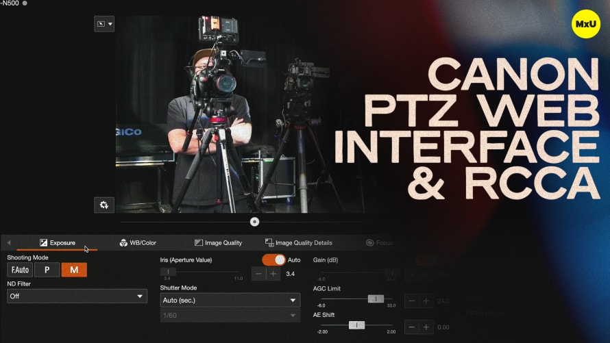 Components of a Canon PTZ Camera Setup - MxU