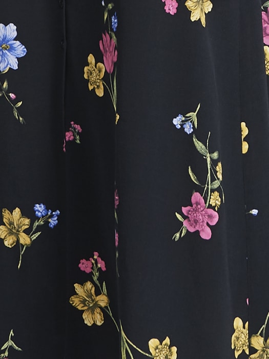 Rae Floral Button Through Midi Dress