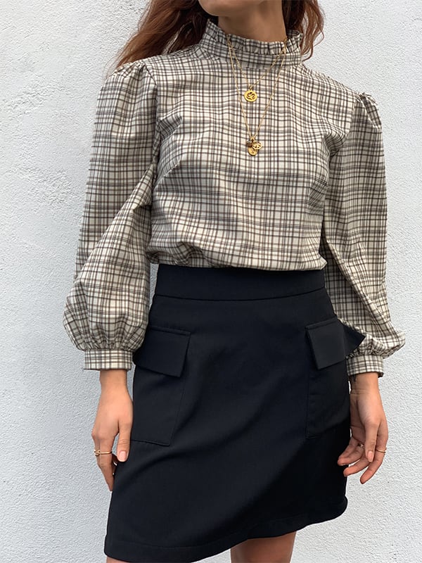 Black Marissa Aline Pocket Mini Skirt