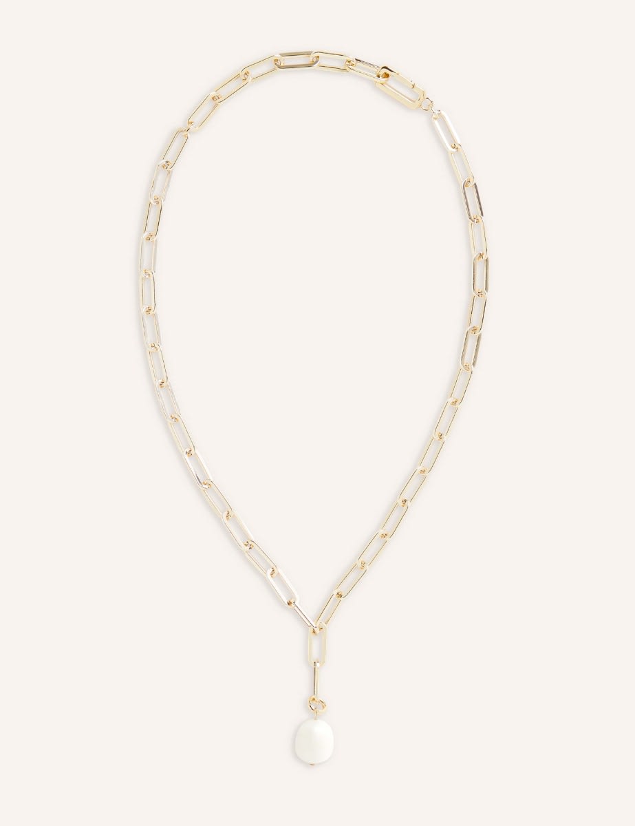 Lisa Gold Chunky Pearl Necklace