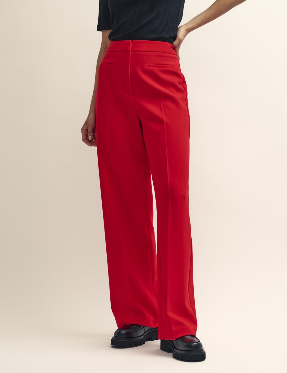 Fearne Cotton Red Tailored Straight Leg Trousers