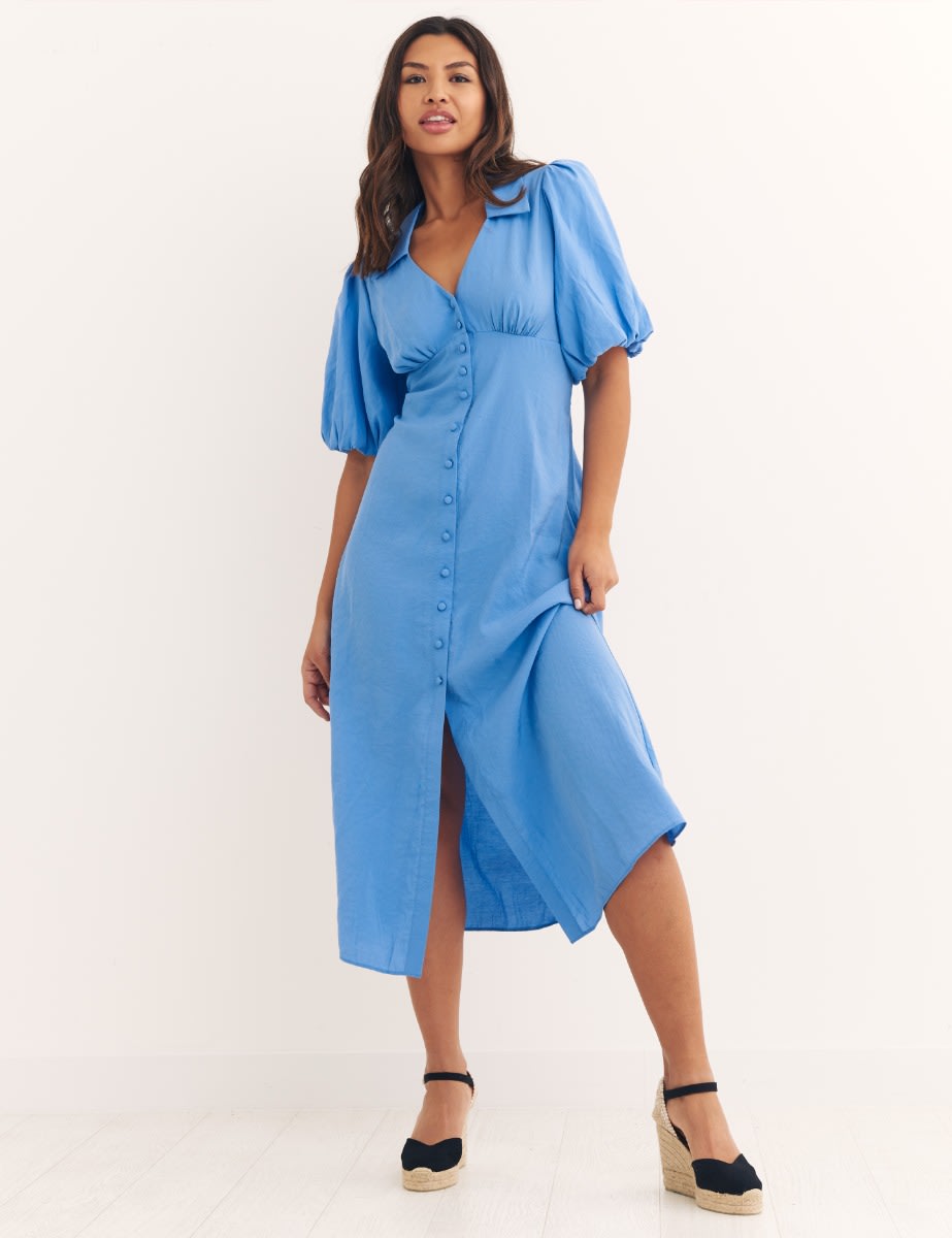 Blue Lorna Midi Dress