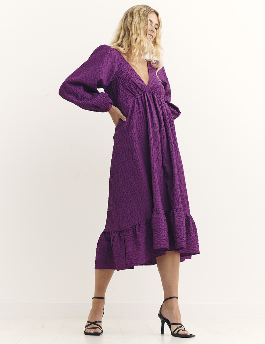 Purple Ammie Midi Dress 