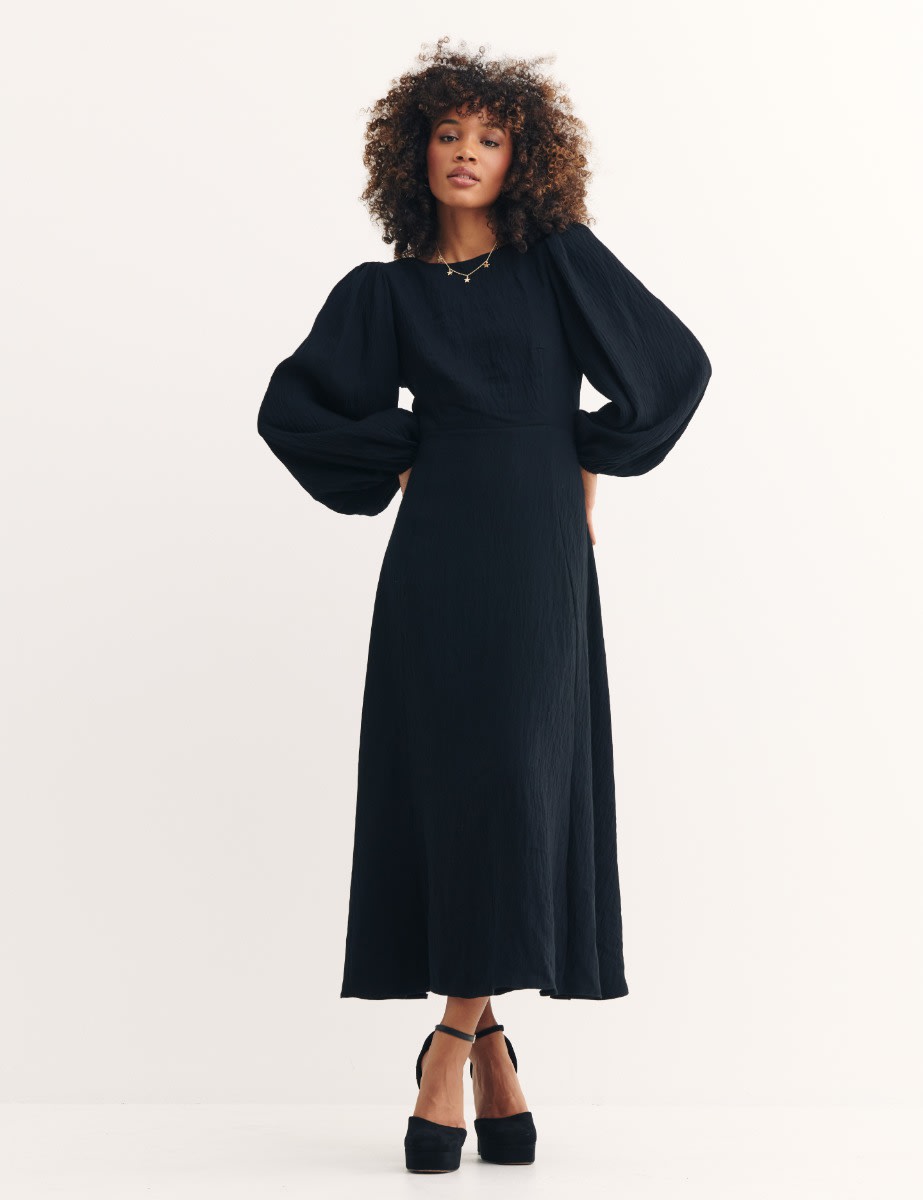Black Zola Midi Dress