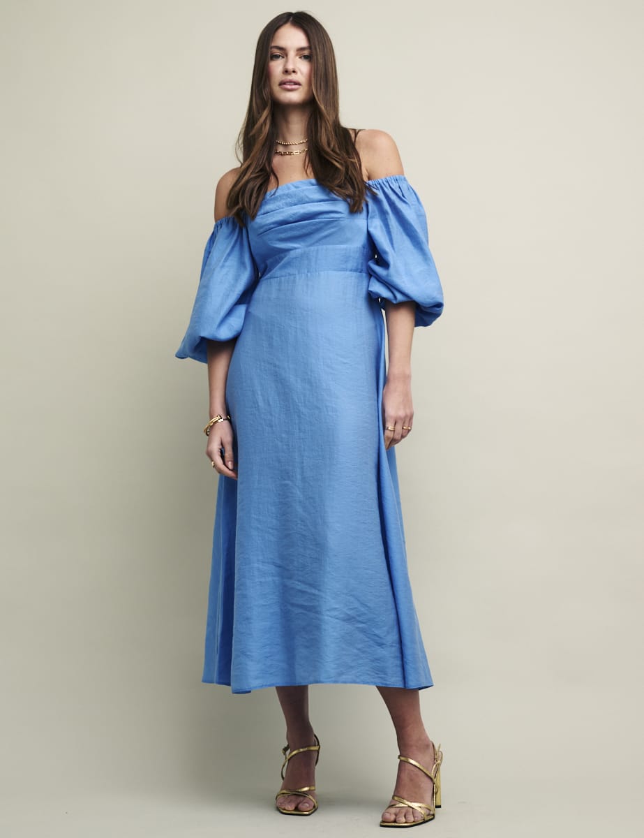 Blue Maxine Midi Dress
