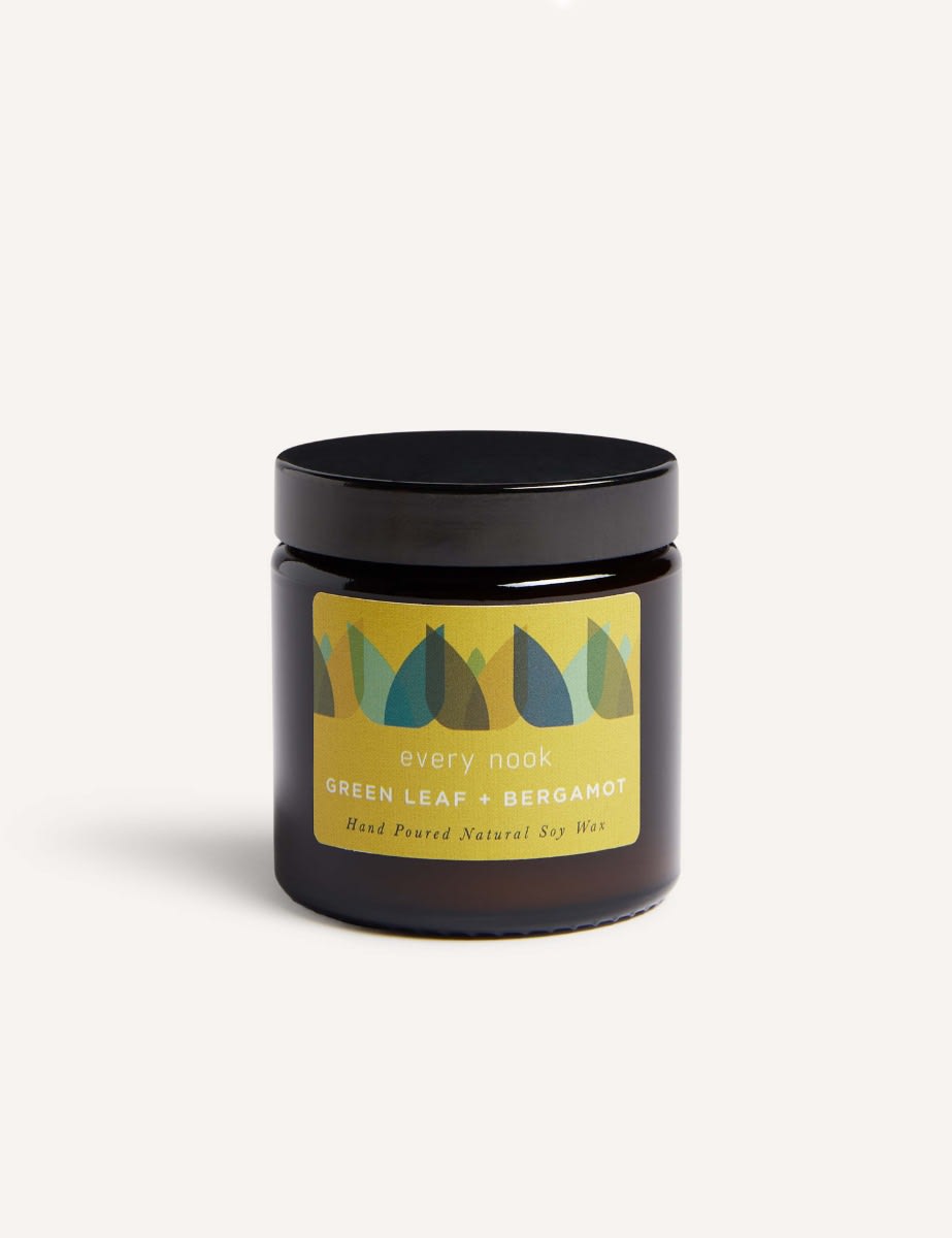 Every Nook Green Leaf & Bergamot Scented Candle Small