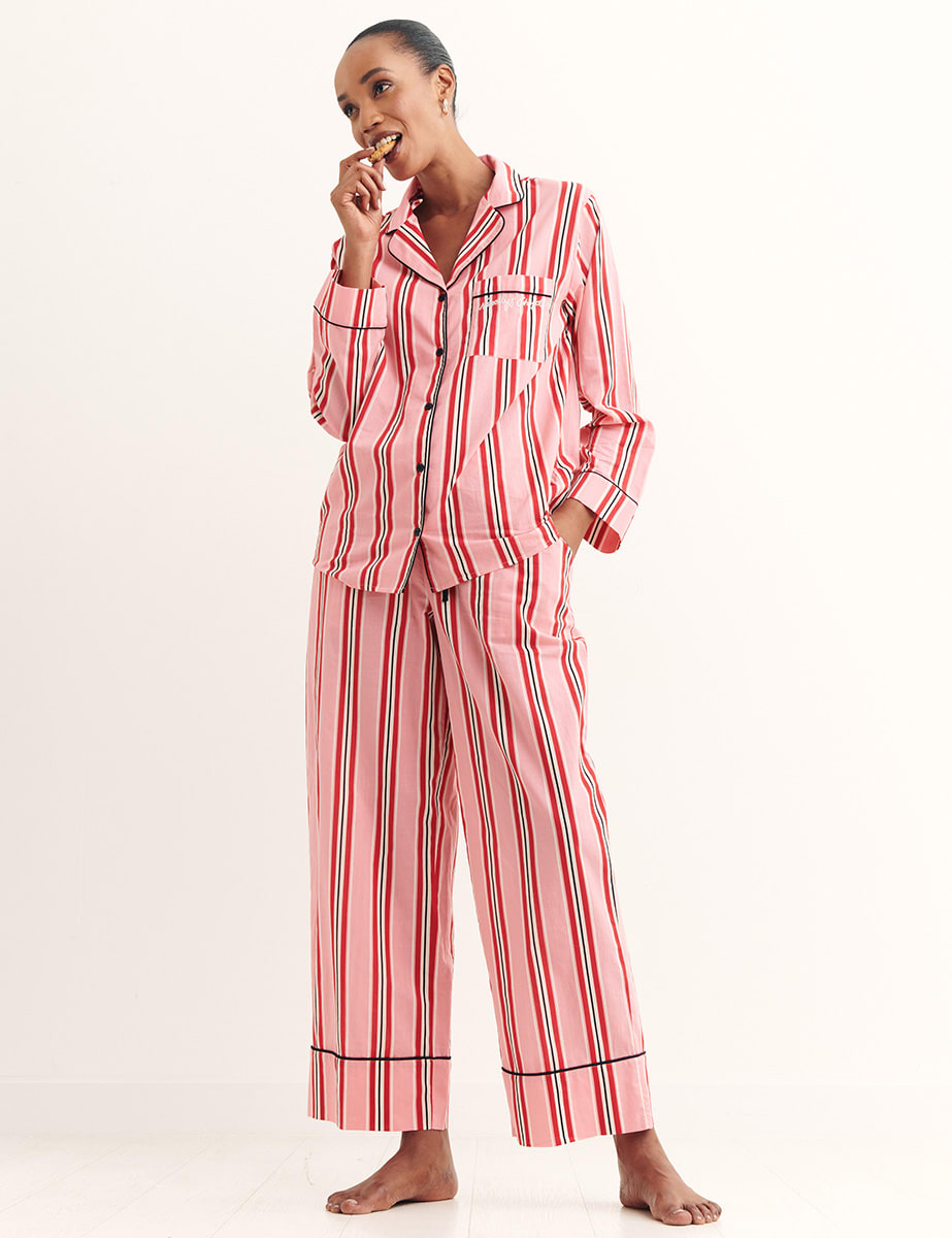 Pink Harry Stripe Long Sleeve Long Leg PJ Set