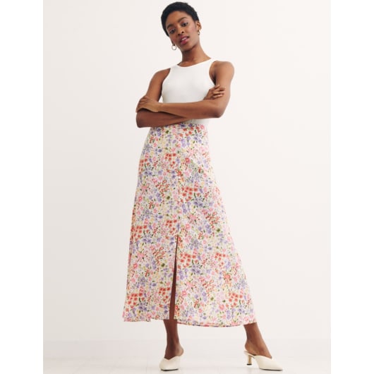 From Summer To Fall In Button-Front Midi Skirts — We The Dreamers