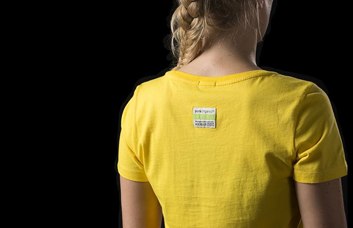 Norrøna horisontal stripet t-skjorte i økologisk bomull til dame