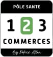 logo 123 COMMERCES by PATRICK ATLAN