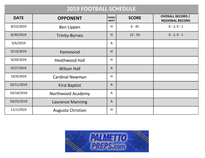 PalmettoPreps Pinewood Prep High School Football Schedule and Team Info