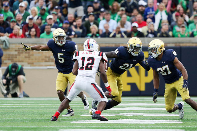 Former Notre Dame cornerback and Carolina Panthers draft choice Troy Pride Jr.