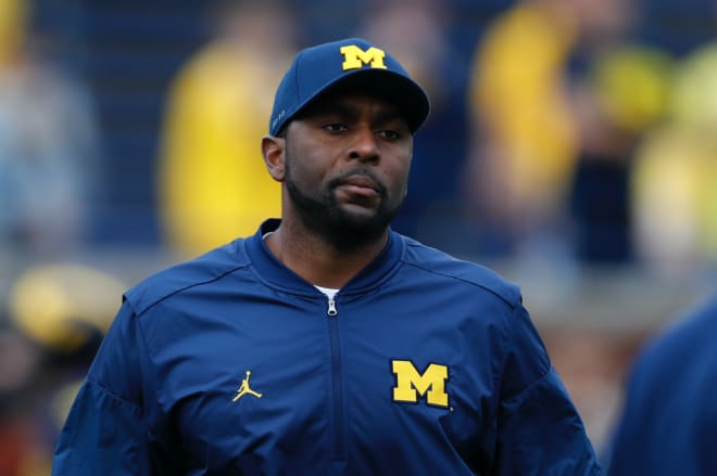 Michigan Wolverines football tight ends coach Sherrone Moore