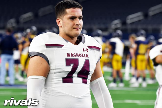 Magnolia (Texas) High offensive lineman and Notre Dame target Matthew Wykoff