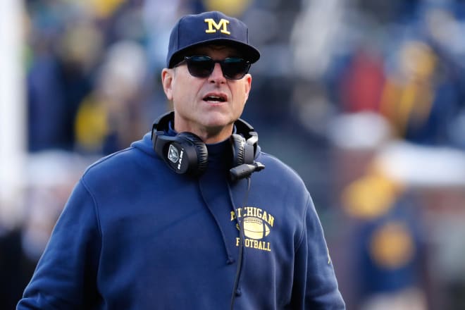 Michigan Wolverines football coach Jim Harbaugh