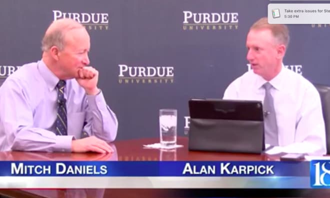 Mitch Daniels, Purdue Boilermakers Football