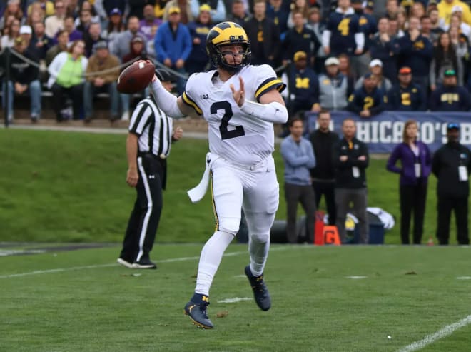 Michigan Wolverines senior quarterback Shea Patterson