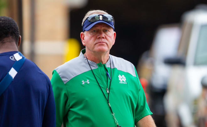 Notre Dame Fighting Irish football head coach Brian Kelly