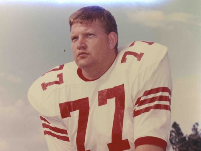 Dennis Byrd's No. 77 jersey is retired by NC State Wolfpcak football.