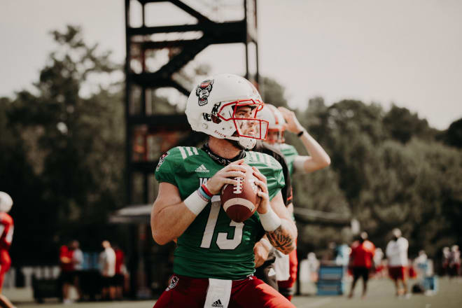 NC State Wolfpack football quarterback Devin Leary 