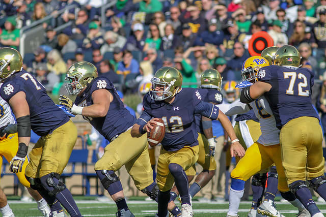 Notre Dame fifth-year senior quarterback Ian Book