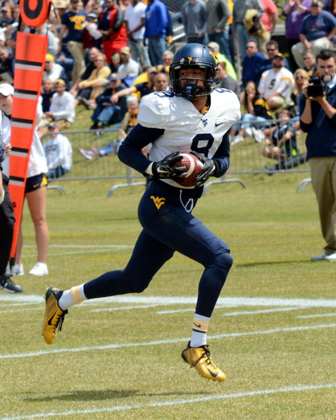Simms was a standout in the Gold Blue Game. 