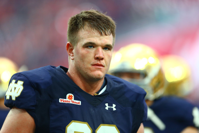 Senior Mike McGlinchey moves from right tackle to the left side in 2016.