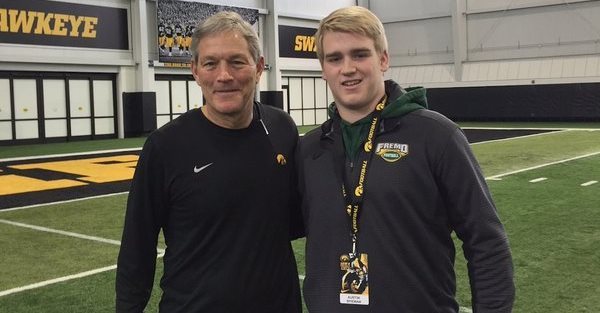 Austin Spiewak will be walking on to play for Kirk Ferentz and the Hawkeyes.