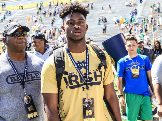 Jones was offered by Notre Dame head coach Brian Kelly before the Blue-Gold Game.