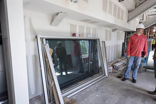 Glass frames for some of the memorabilia cases.