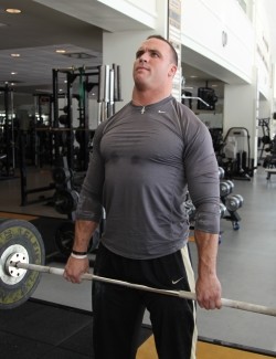 Former Army Safety Caleb Campbell working out at West Point