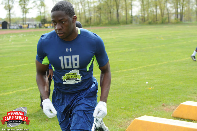Acceus works out at last weekend's Rivals Camp in New Jersey